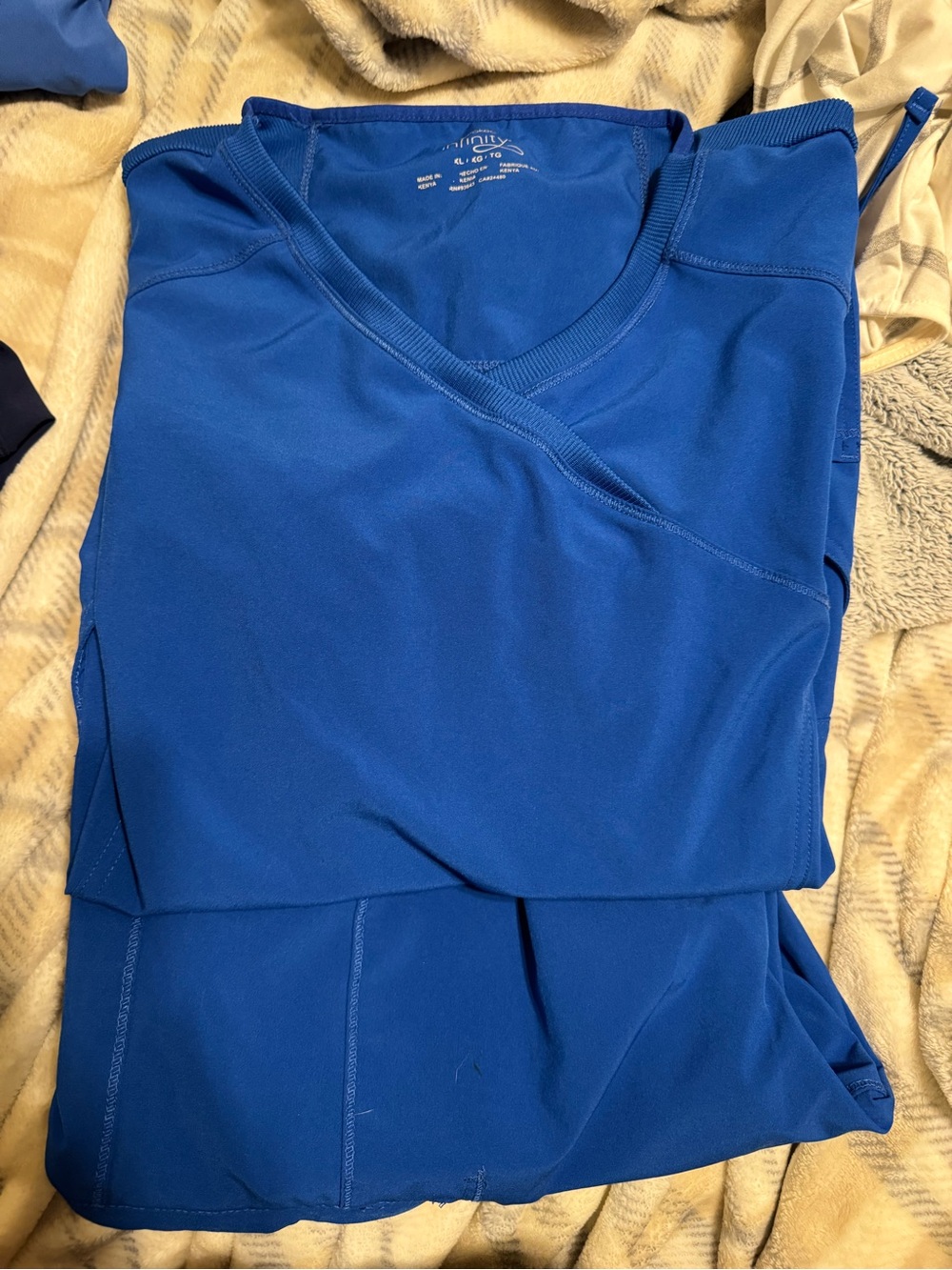 Women's Royal Blue V-Neck Scrub Set by Infinity by Cherokee